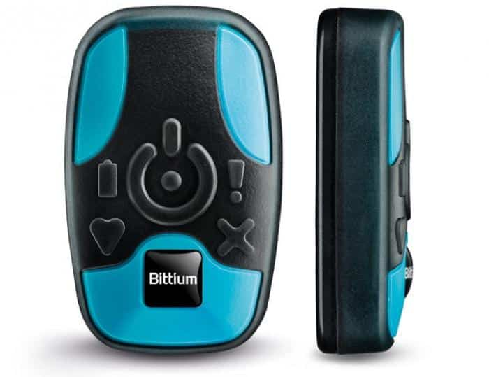 Bittium Faros 180 in Vorder- und Seitenansicht
